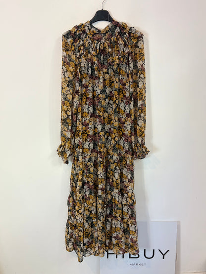 MANGO. Vestido largo estampado vaporoso