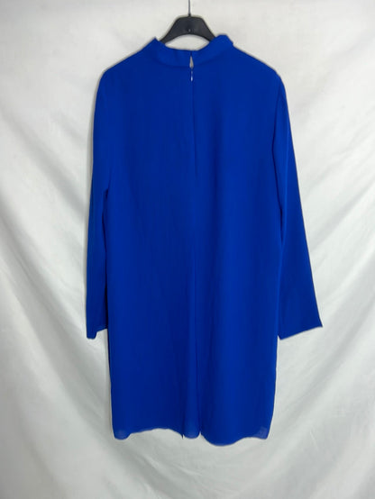 COS. Flowing blue dress with slit. Size 38