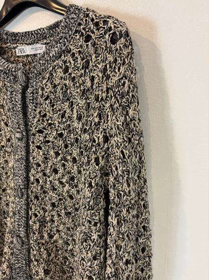 ZARA. Chaqueta punto abierto T.m