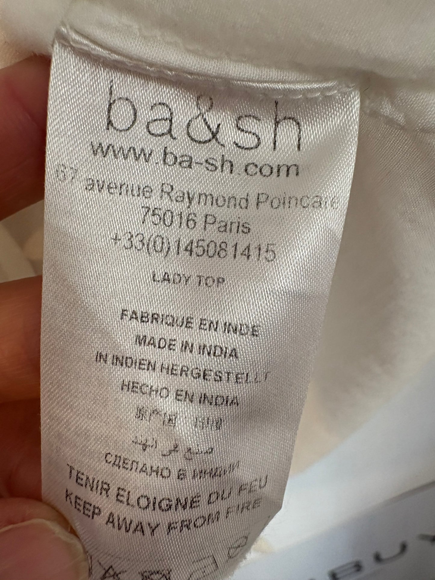 BA&SH. Blusa blanca bordados