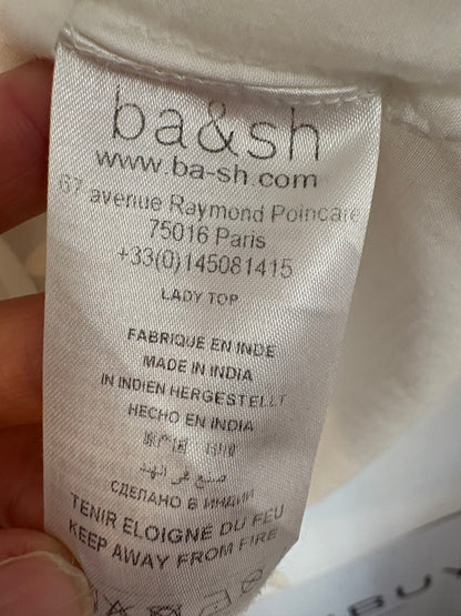 BA&SH. Blusa blanca bordados