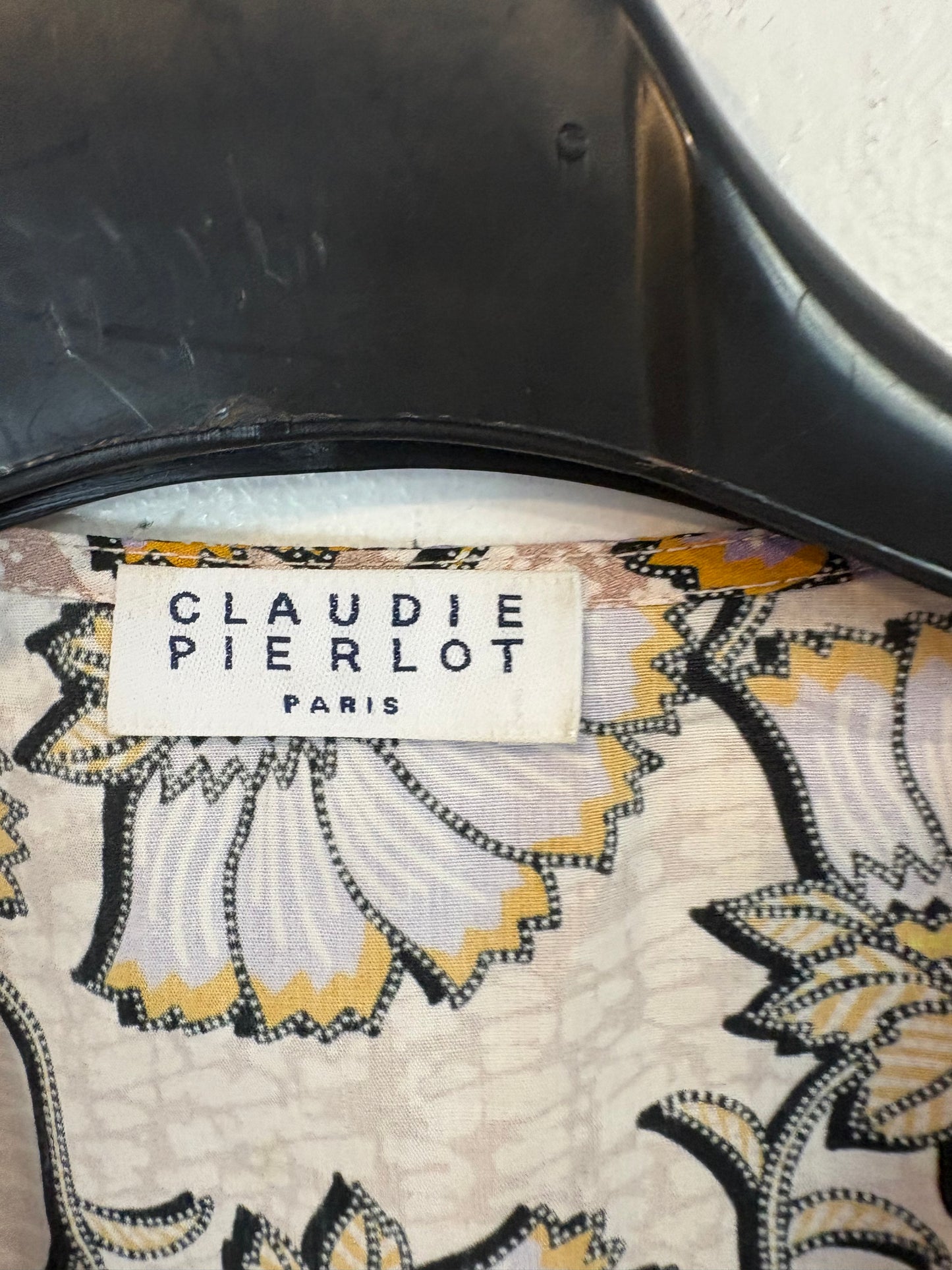 CLAUDIE PIERLOT. Blusa flores cruzada