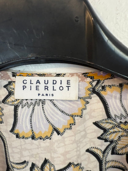CLAUDIE PIERLOT. Blusa flores cruzada