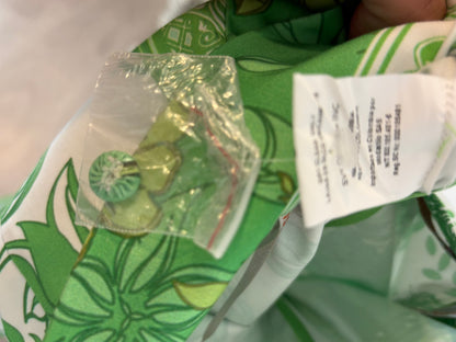 SILVIA TCHERASSI. Falda midi estampado verde.asimétrica. T S