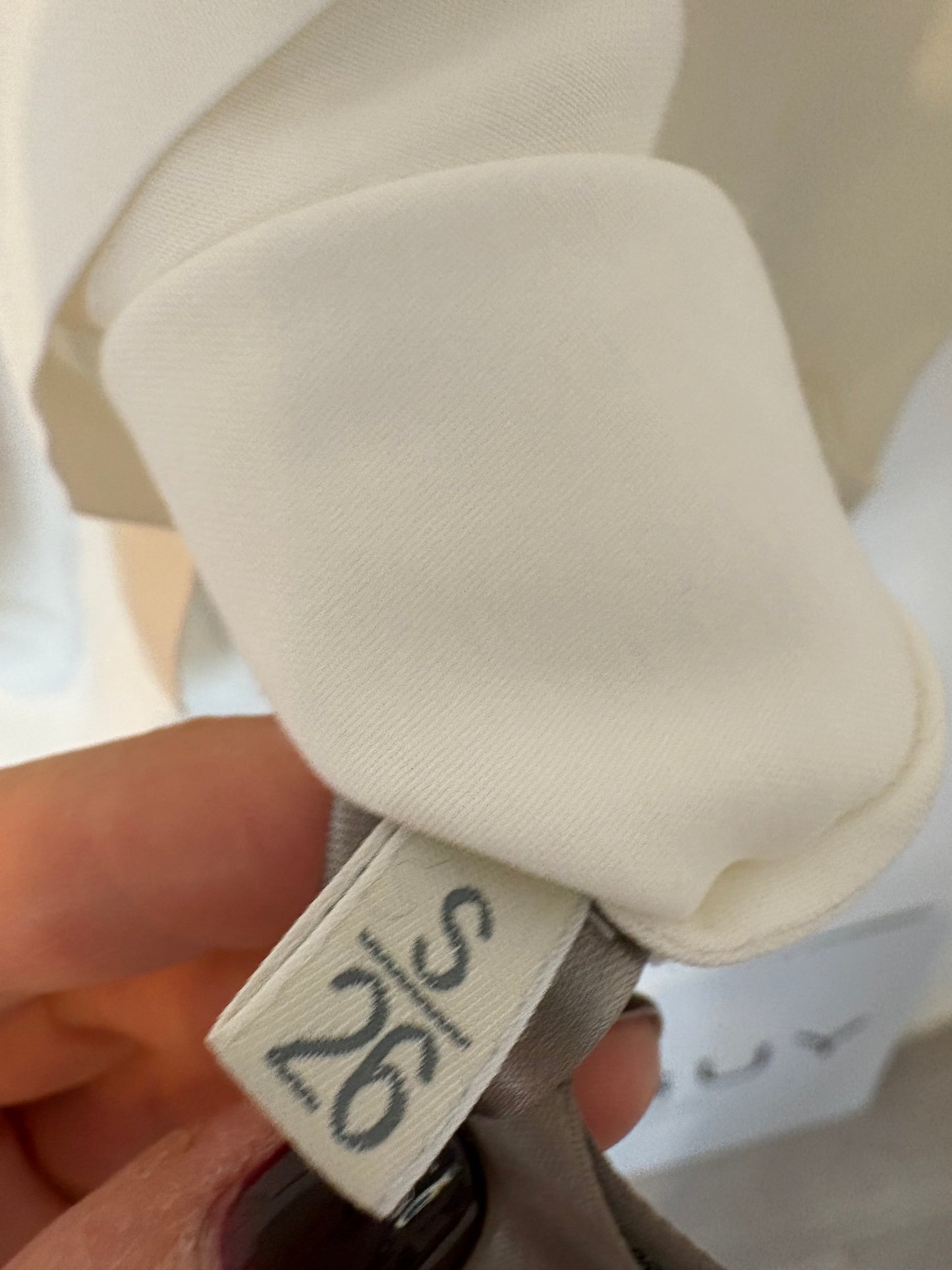 UTERQÜE. Blusa blanca fluida. T S