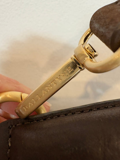 BALLANTYNE. Bolso doble asa marrón piel