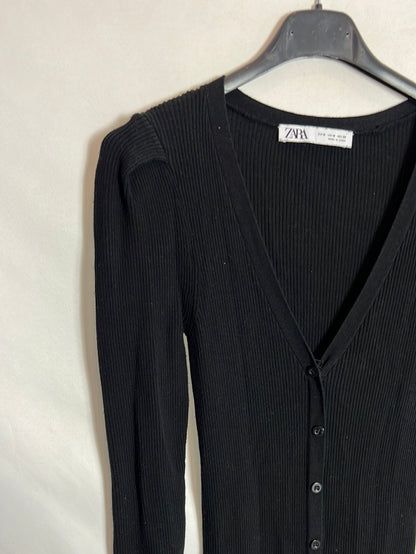 ZARA. Vestido midi canale abotonado. T m