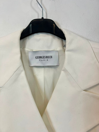 GEORGES RECH. Conjunto pantalón y blazer blanca cruzada