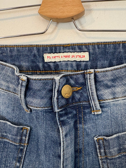 PS. DONTFORGETME. Denim pata ancha bolsillos