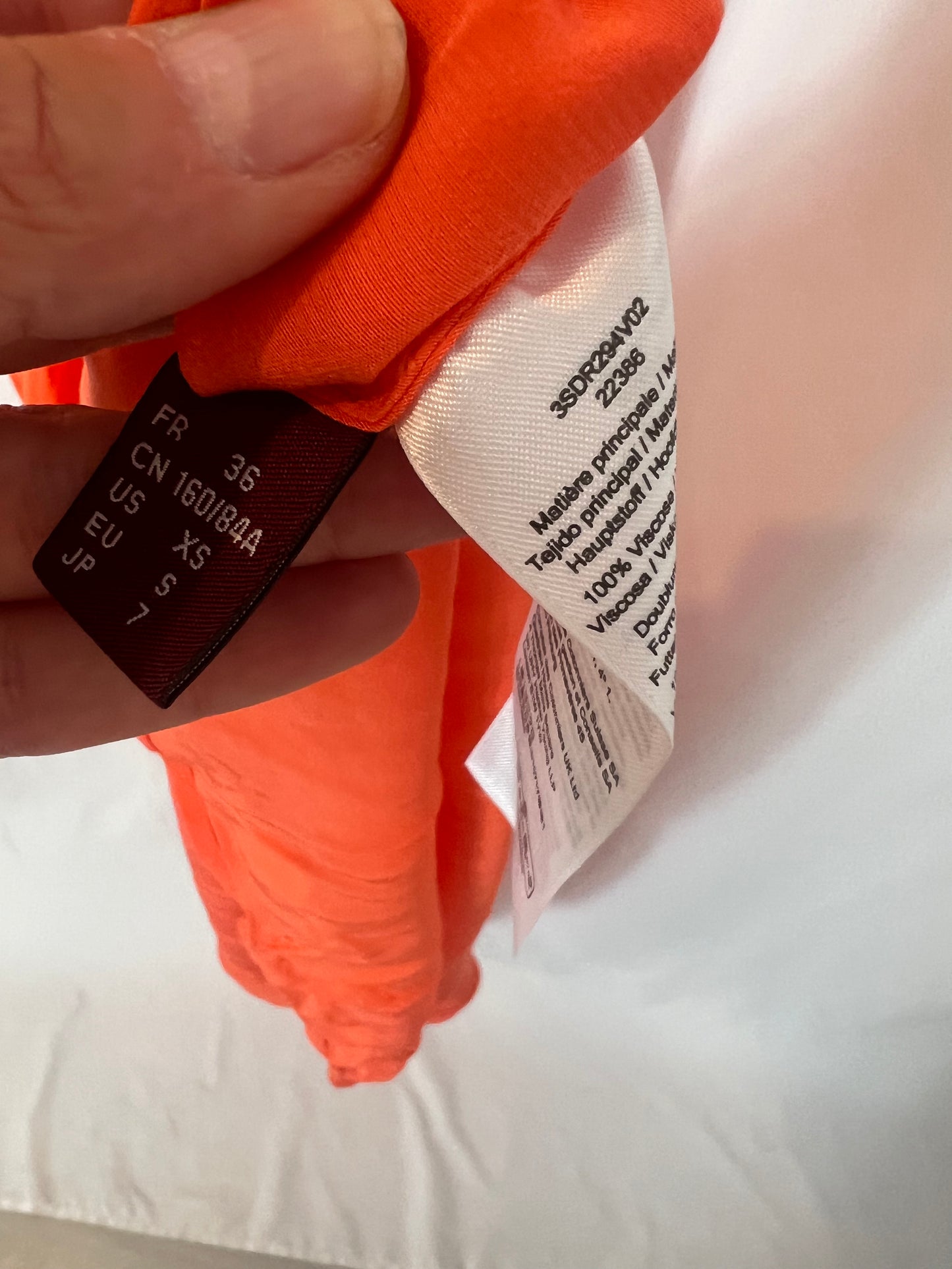 COMPTOIR DES COTONNIERS. Long orange dress T.36