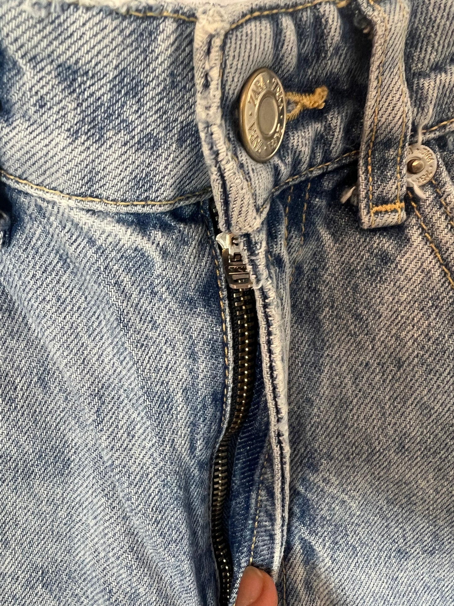 ZARA. Denim pata ancha claro. T 34