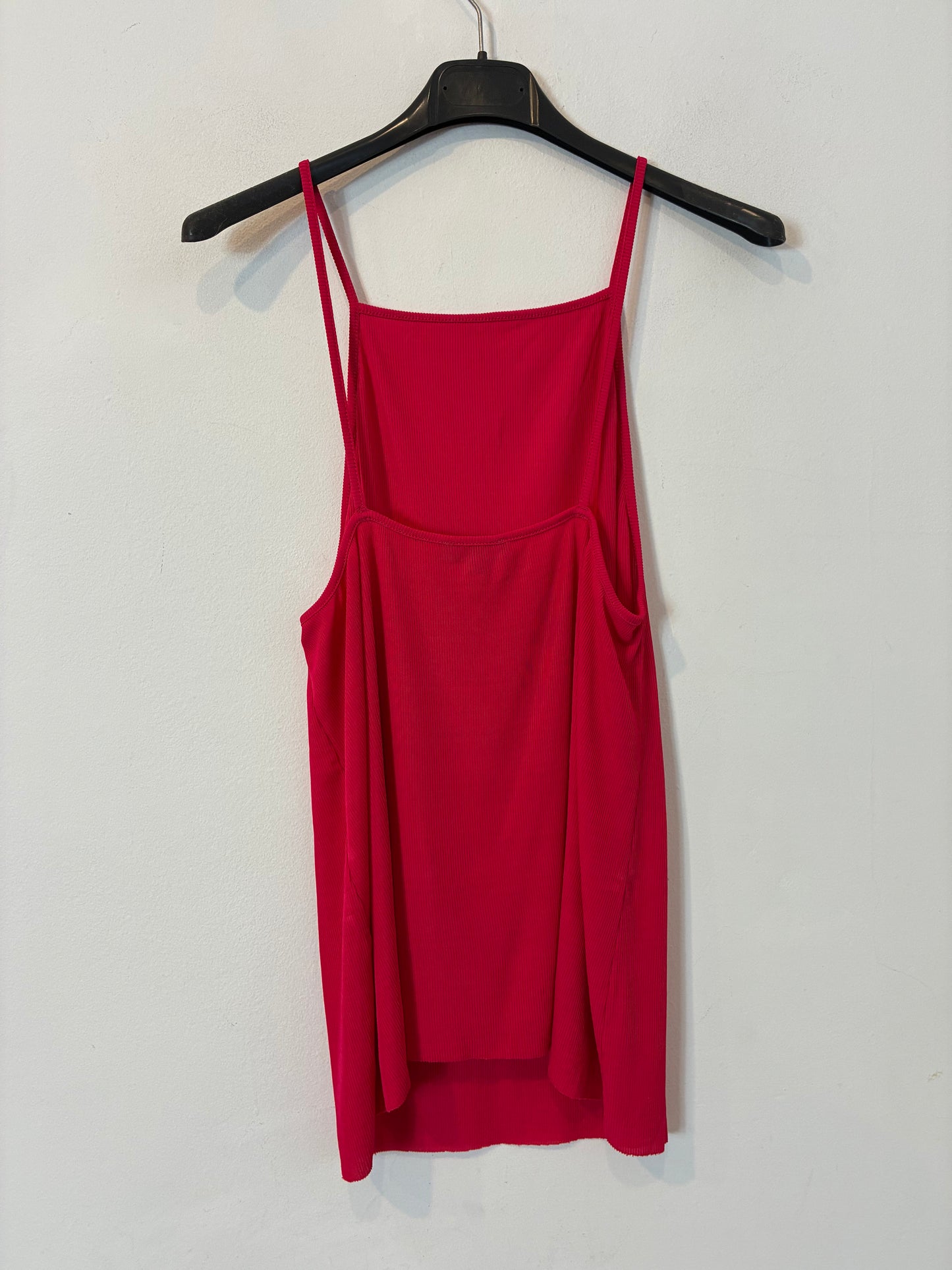 MASSIMO DUTTI. Top rosa textura