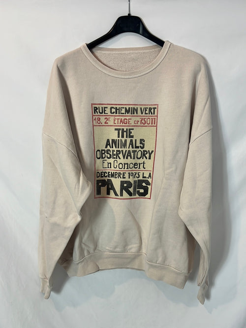 THE ANIMALS OBSERVATORY. Sudadera beige letras. T M