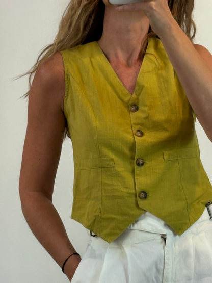Conjunto top y pantalón pistacho