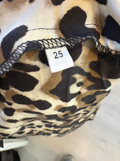 MARINA RINALDI. Blusa seda animal print lentejuelas