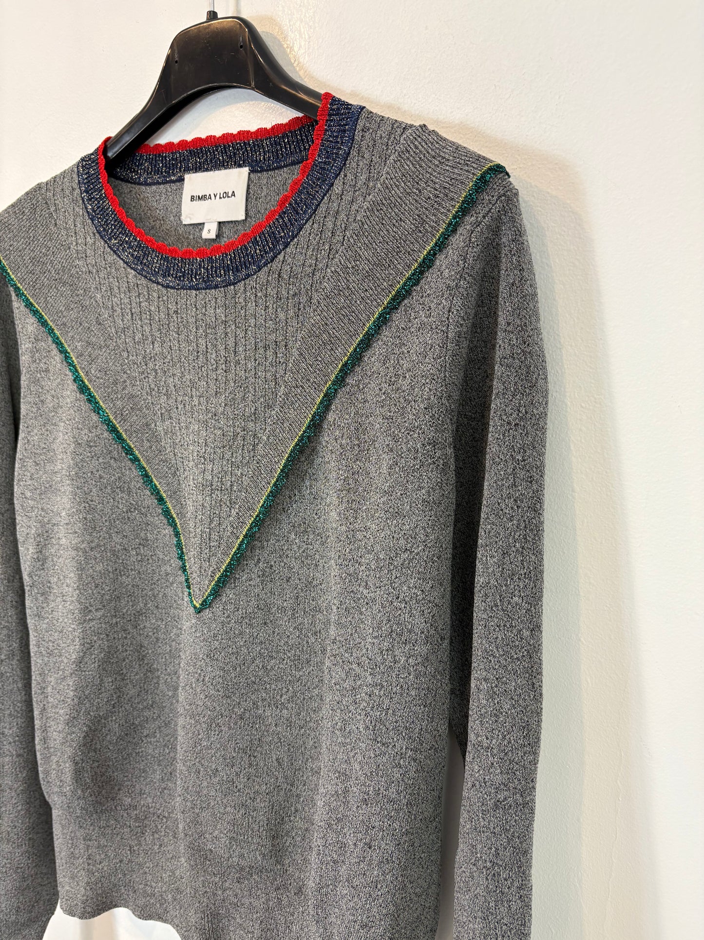 BIMBA Y LOLA. Mottled viscose sweater with thread detail. TS