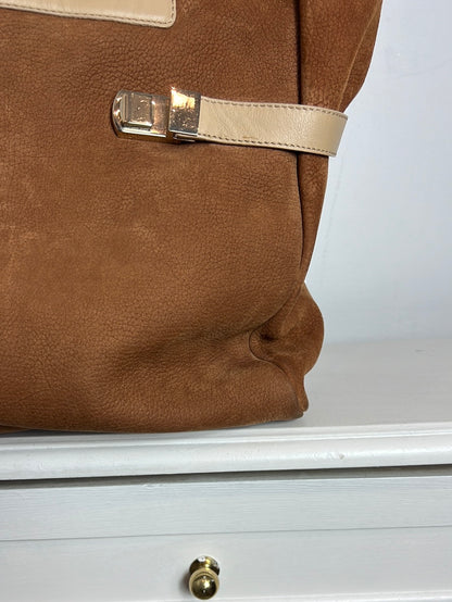 UTERQÜE. Bolso shopper piel bicolor (TARA)