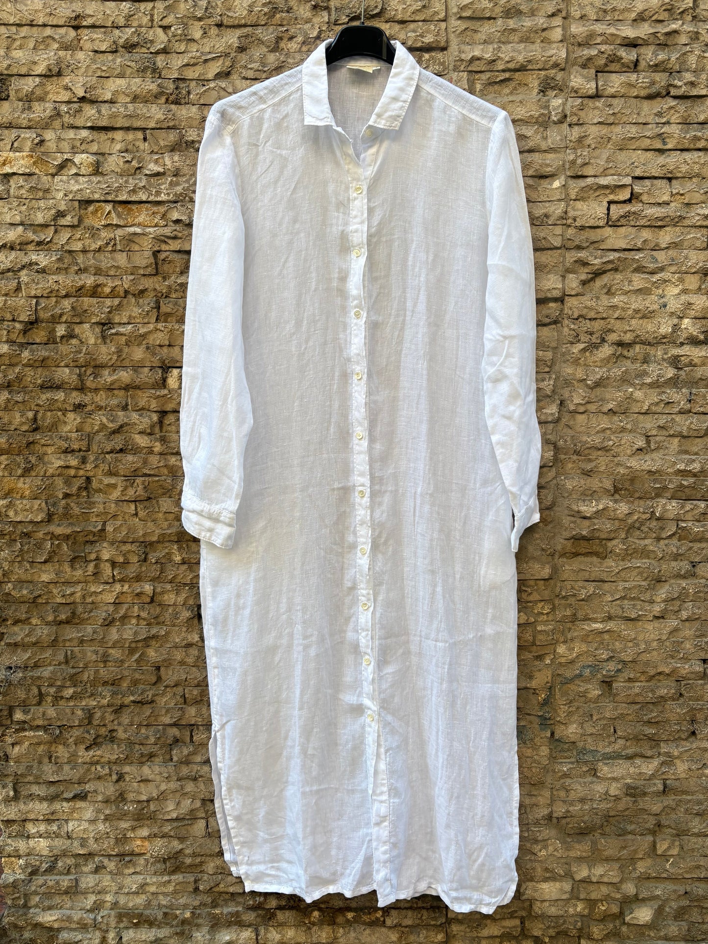 HARTFORD. Vestido lino camisero blanco