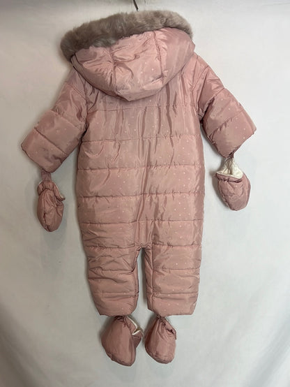 DULCES. Plumas enterizo rosa. T 3-6 meses