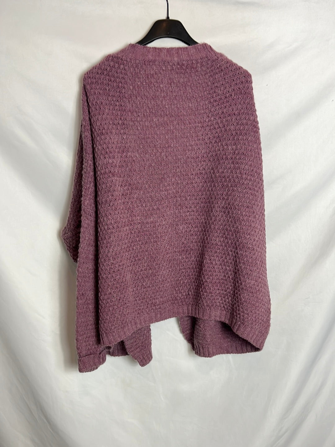 OTRAS. Chaqueta punto oversized morada. TU (M)