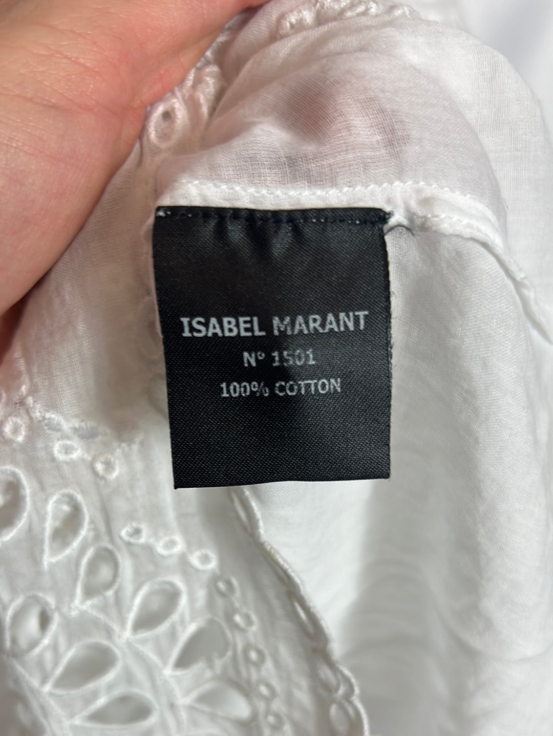 ISABEL MARANT ÉTOILE. Die-cut cotton top. XS/S