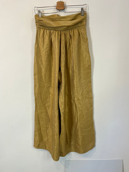 COOSY. Pantalón ancho dorado T.m (TARA)