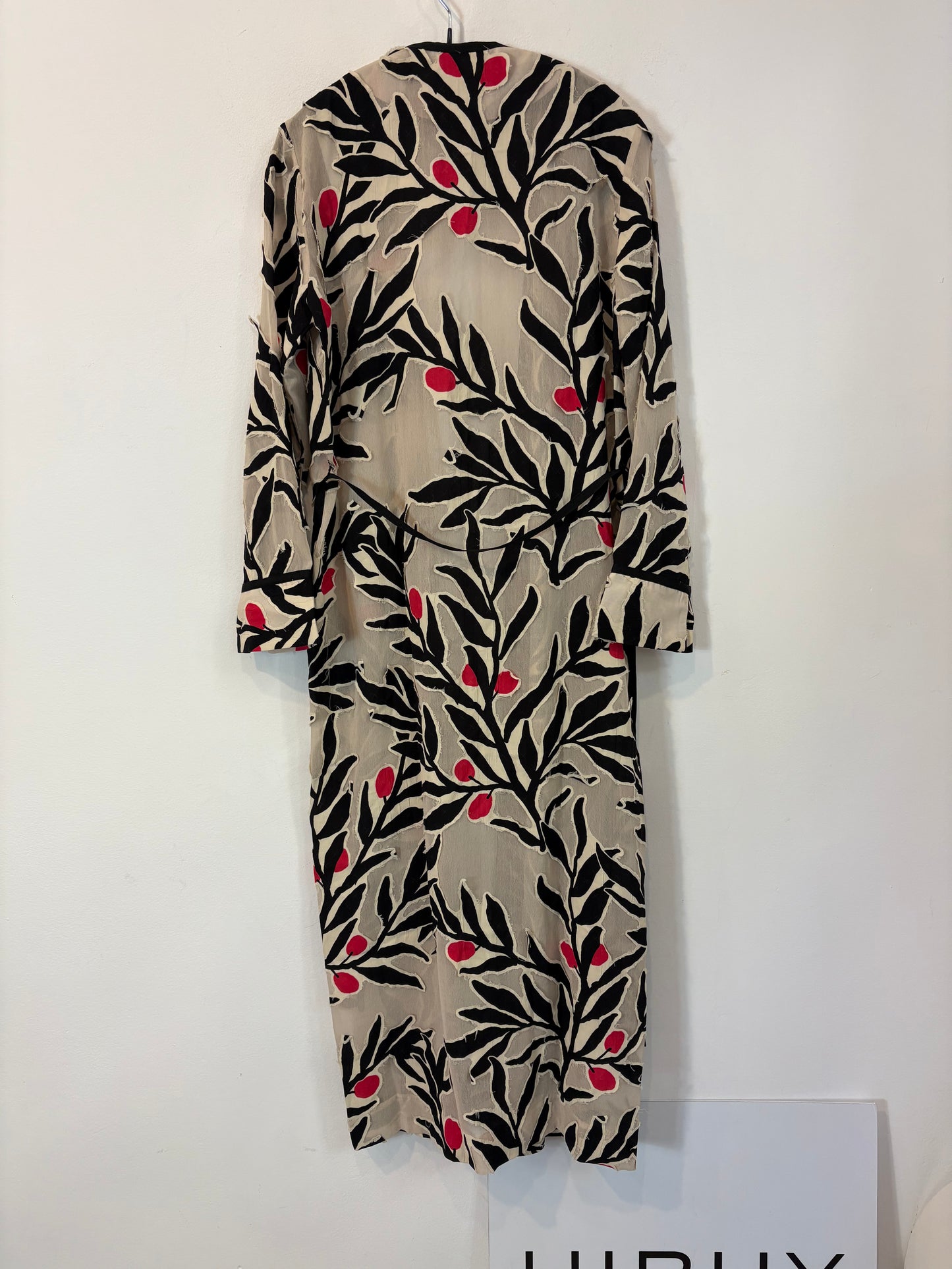 UTERQÜE. Kimono largo estampado texturas