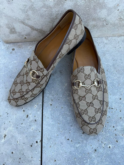 GUCCI. Mocasines lona Jordean. T 38