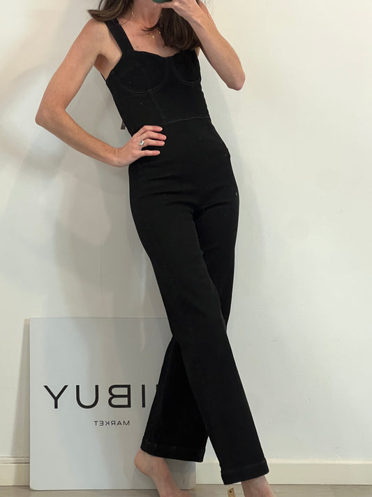 REFORMATION. Mono negro denim