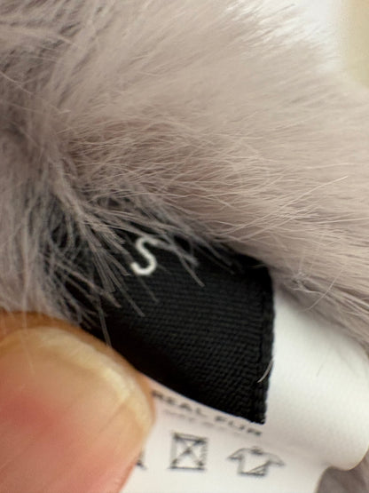 DUCIE. Parka gris pelo natural