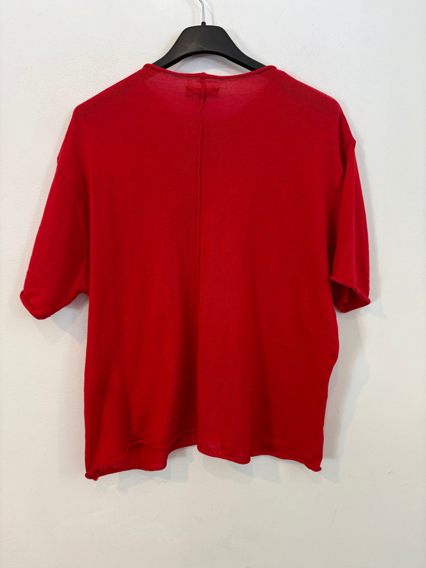 MASSIMO DUTTI. Top rojo algodón