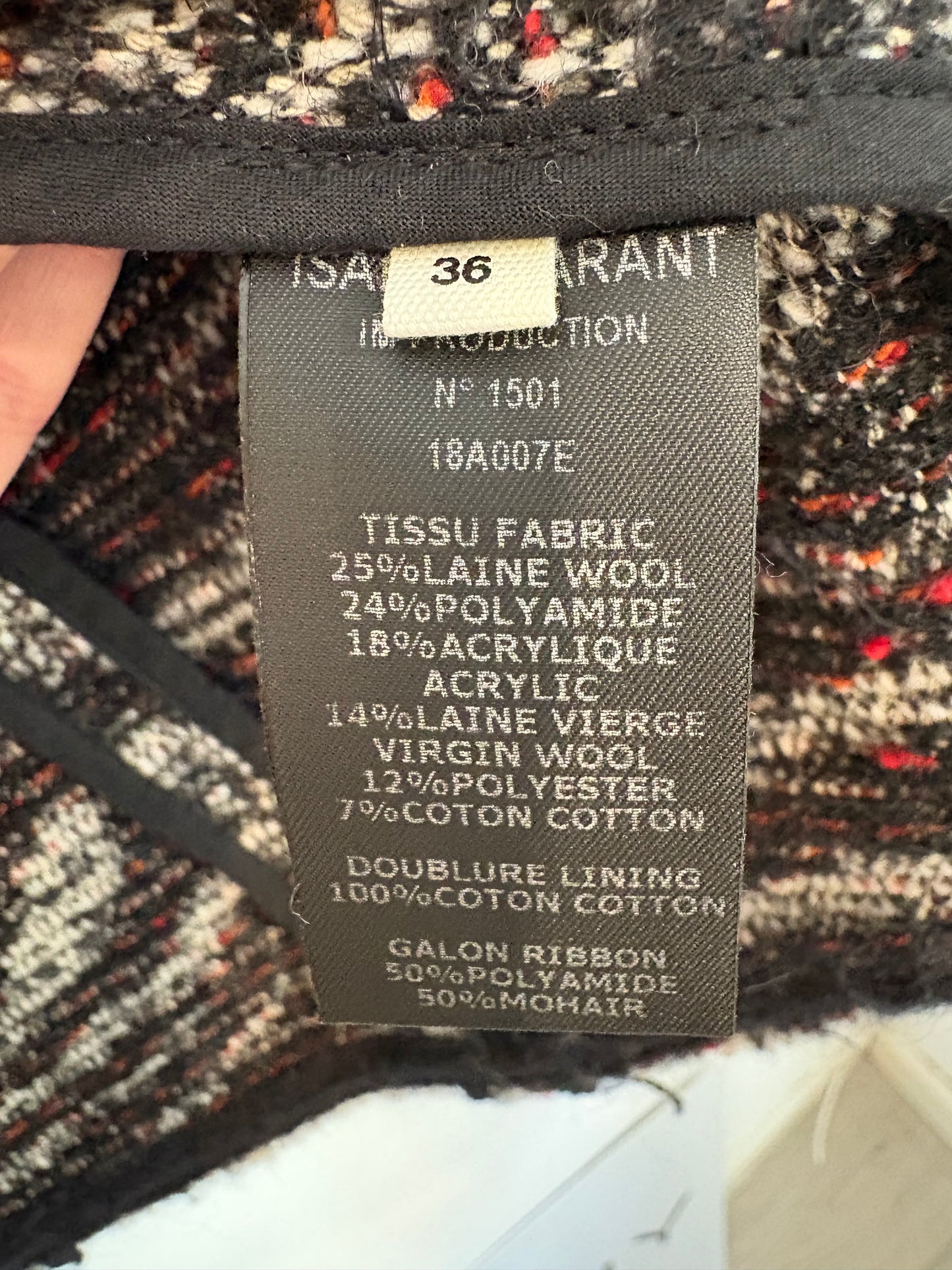 ISABEL MARANT ÉTOILE. Chaqueta jaspeada con lana