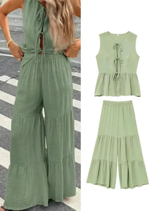 Conjunto verde fluido