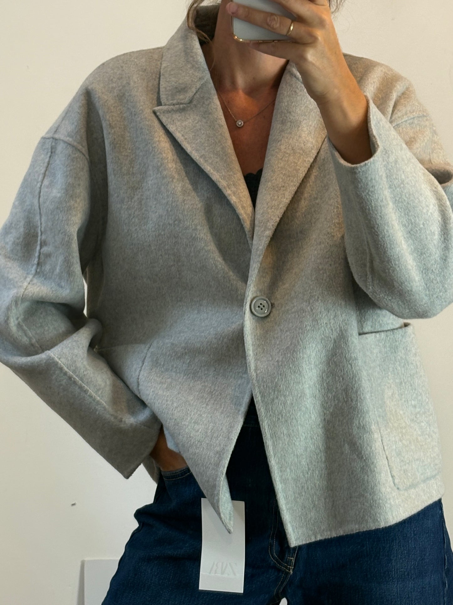 AMERICAN VINTAGE. Chaqueta gris lana