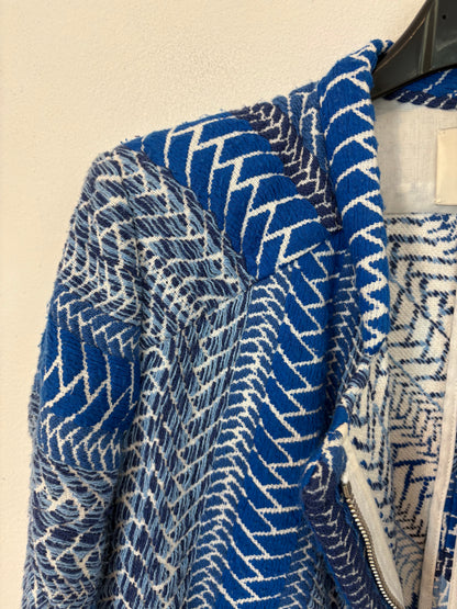IRO. Chaqueta azul bordada