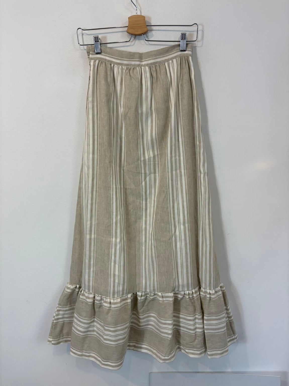 BOJ. Falda larga lino beige