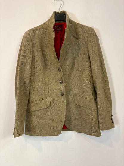TBA. Blazer lana beige espiga