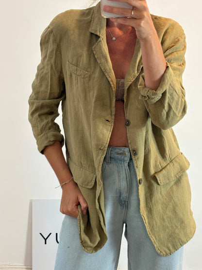 ZARA. Green linen jacket. TM