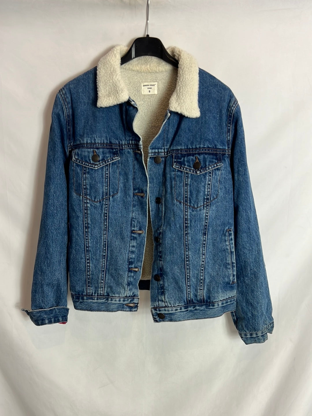 GREEN COAST. Cazadora denim borrego T.s