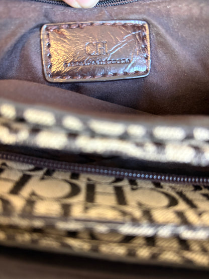 CAROLINA HERRERA. Bolso tela anagrama asa regulable