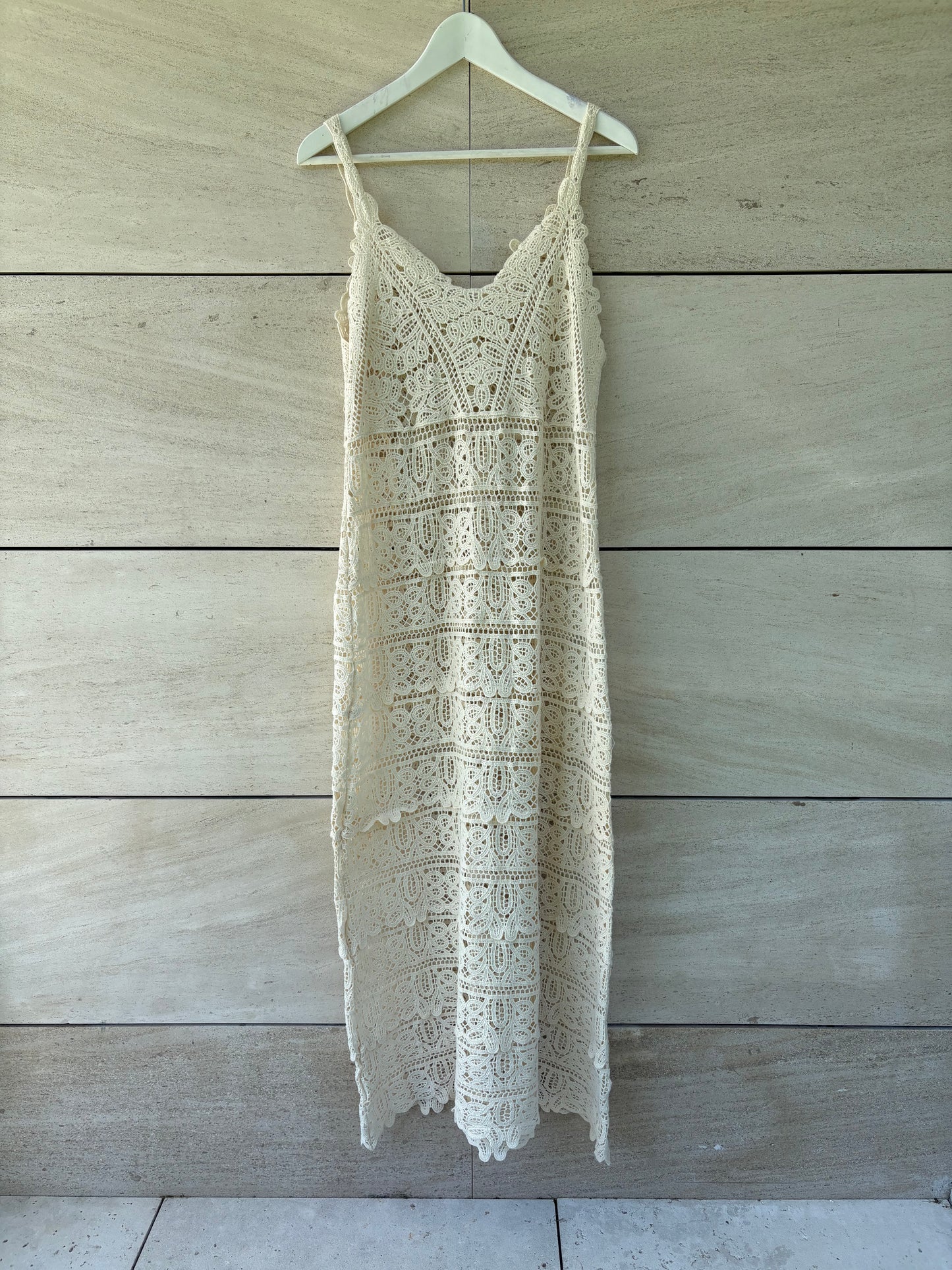 OTRAS. Vestido largo crochet. T S/M