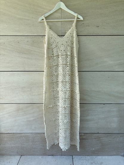 OTRAS. Vestido largo crochet. T S/M