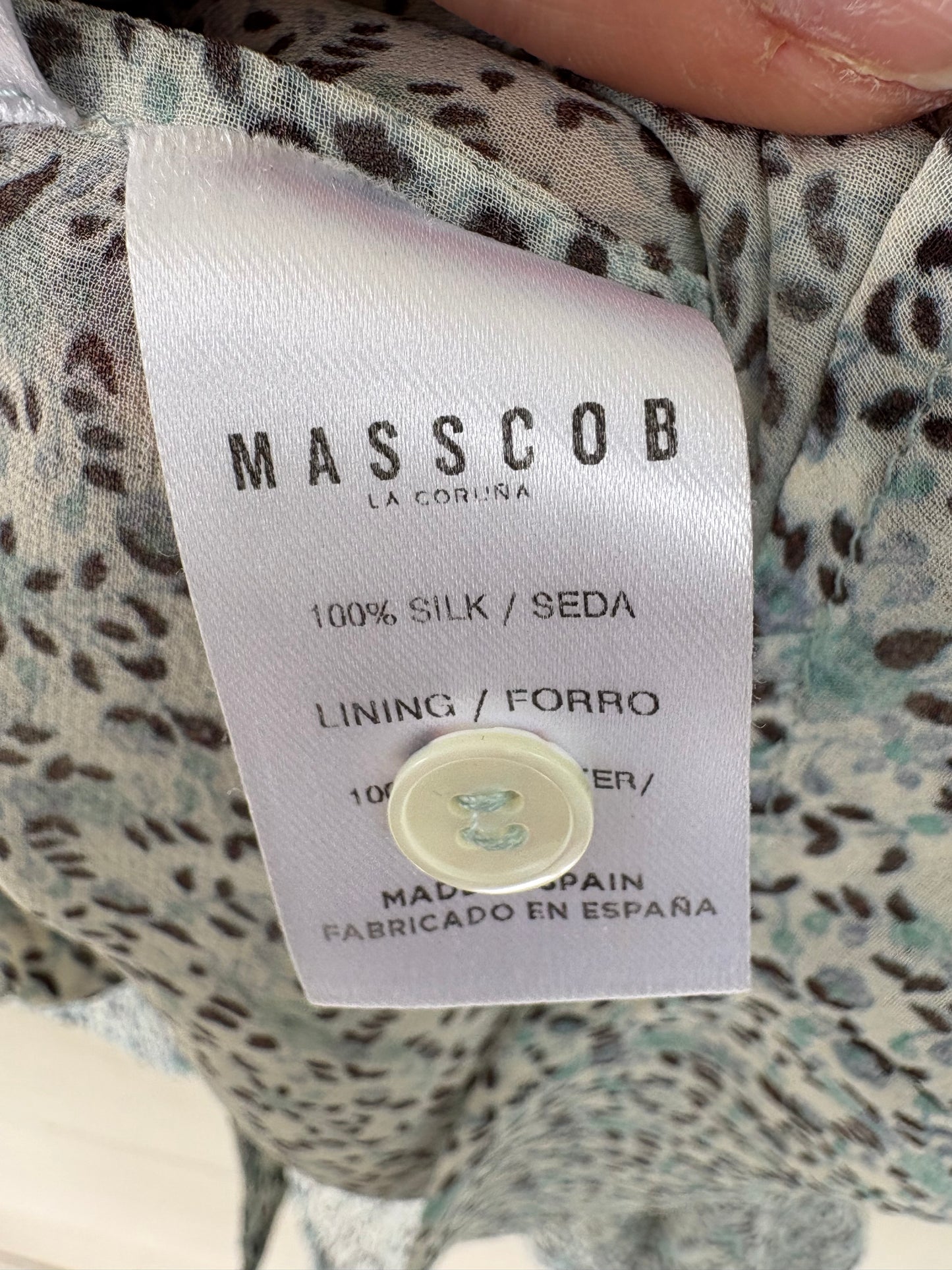 MASSCOB. Blusa seda estampada. T XS