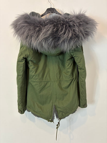 DUCIE. Parka verde pelo