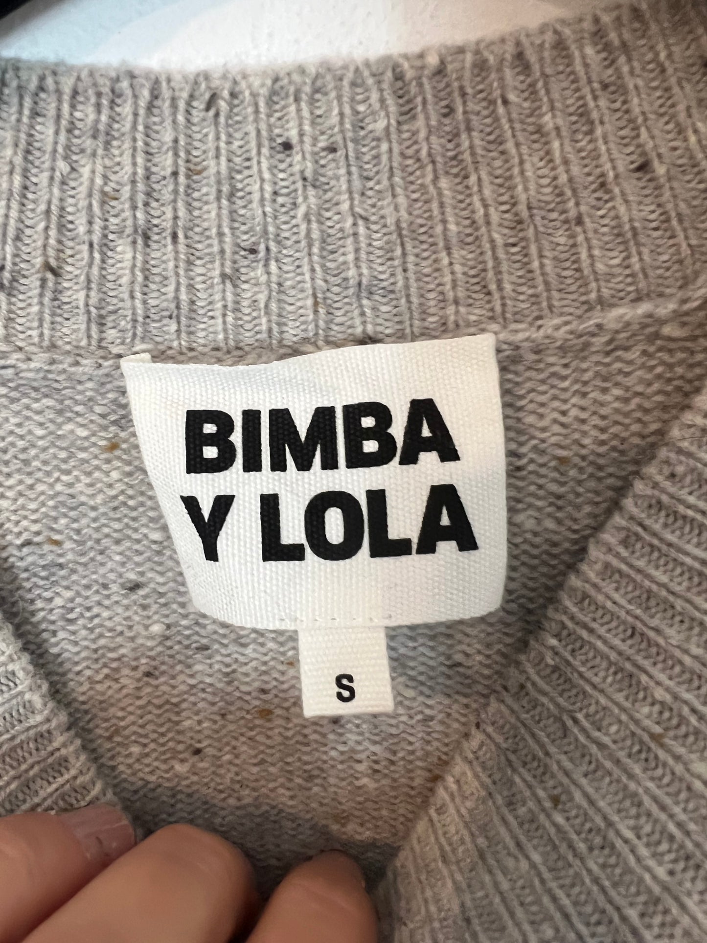 BIMBA Y LOLA. Heathered grey wool sweater. TS