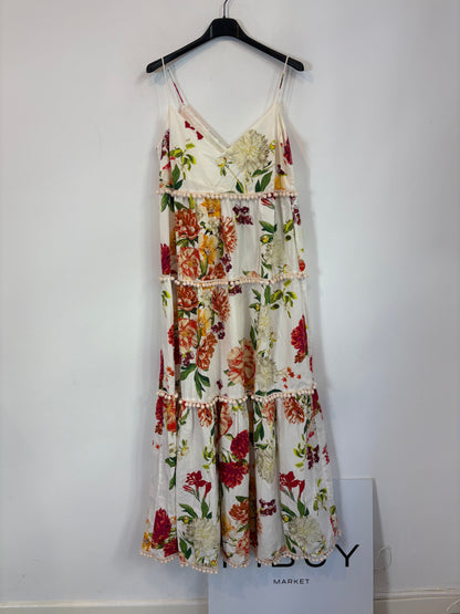 UTERQÜE. Vestido largo flores. T S