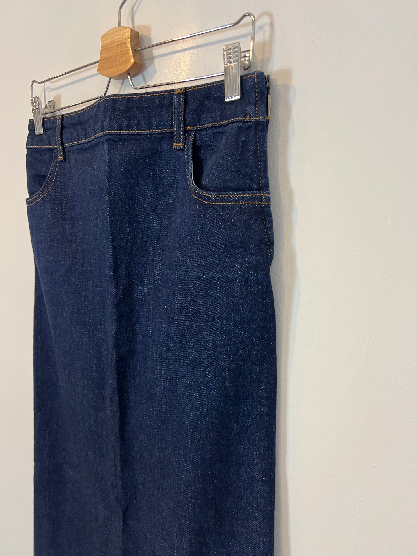 ZARA. Falda midi denim apertura. T S