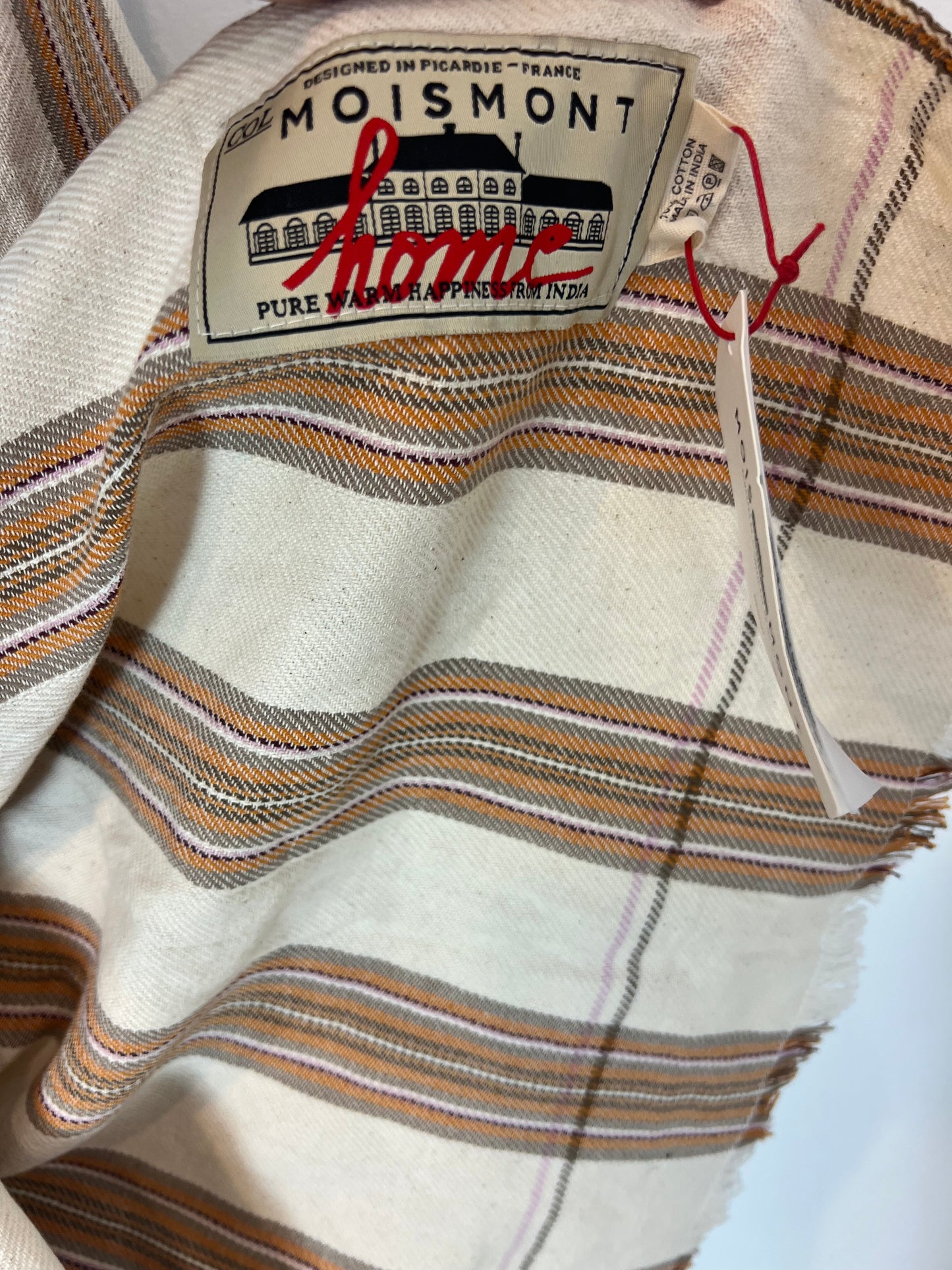 MOISMONT. Striped cotton scarf