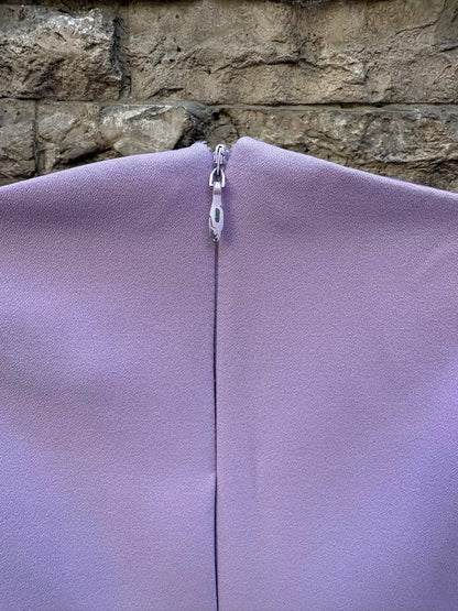 VICTORIA Collection. Vestido midi malva detalle mangas