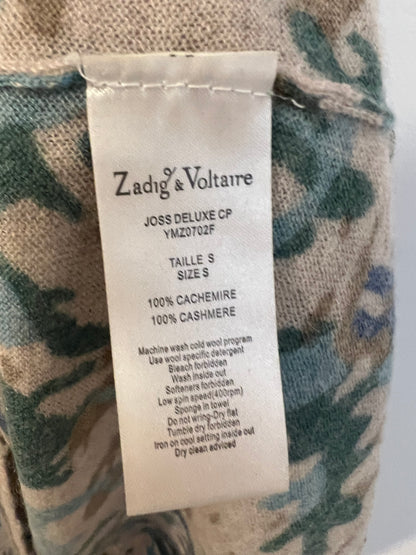 ZADIG &amp; VOLTAIRE. Printed cashmere top. T.S.